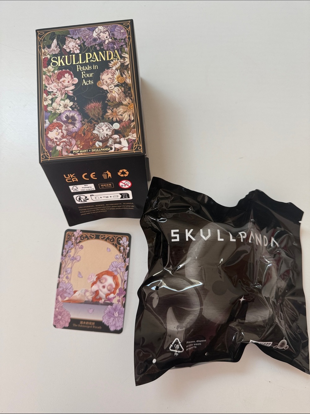 Skullpanda 'Petals in Four Acts' Collectible Figure - Black